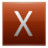 Letter X orange Icon